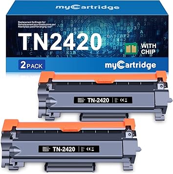 myCartridge Toner TN2420 TN 2420 Compatible Brother TN-2420 TN2410 para Brother MFC-L2710DW HL-L2375DW HL-L2350DW MFC-L2750DW L2730DW DCP-L2530DW L2510D L2310D L2370DN (2 Negro)